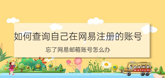 如何查询自己在网易注册的账号 忘了网易邮箱账号怎么办？